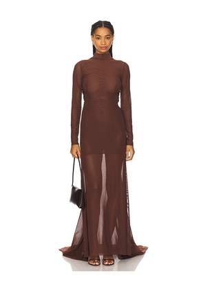 Mariandree Gaitan Michelle Dress in Chocolate. Size M. Also in L, S.