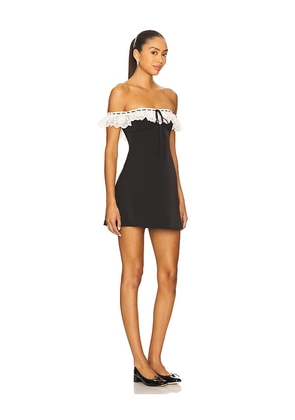 MORE TO COME Junia Mini Dress in Black. Size L. Also in M, S, XS.