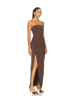 Line & Dot Alfie Maxi Dress in Brown. Size L. Also in M, S, XL, XS.
