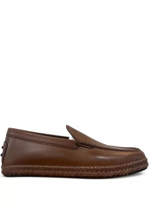 Tod's leather mocassin loafers - Brown