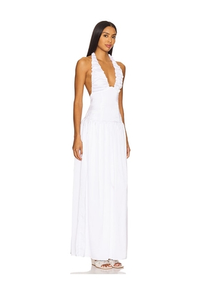 MORE TO COME x Yhasmina Ferrara Gracy Maxi Dress in White. Size L. Also in M, S, XL, XS, XXS.