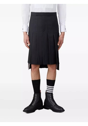 Thom Browne pleated back-strap skirt - Black