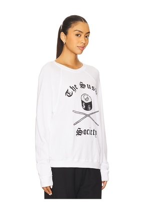 Lauren Moshi Sushi Society Pullover in White. Size M. Also in S, XL, XS.