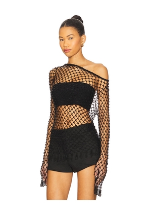 Lovers and Friends Bryna Off-shoulder Top in Black. Size L. Also in M, S, XS.