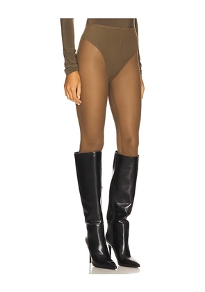 Norma Kamali Legging With Footie in Olive. Size L. Also in M, S, XL, XS, XXS.