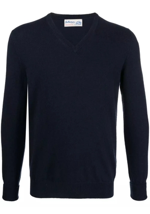 Ballantyne V-neck cashmere jumper - Blue