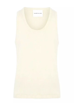 Manière De Voir Justin ribbed cotton vest - Neutrals
