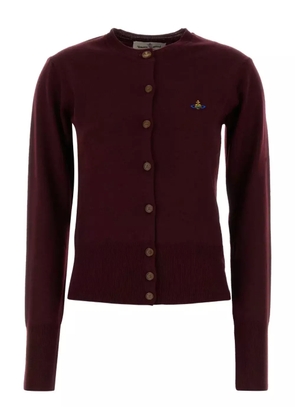 Vivienne Westwood orb-embellished virgin-wool cardigan - Red