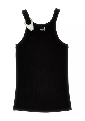 PINKO logo-plaque tank top - Black