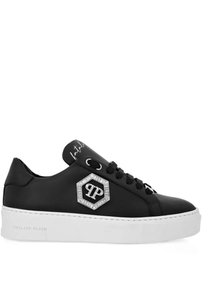 Philipp Plein logo-plaque low-top sneakers - Black