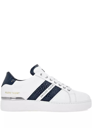 Philipp Plein leather platform sneakers - White