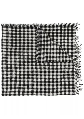 Faliero Sarti Paolo check print scarf - Black