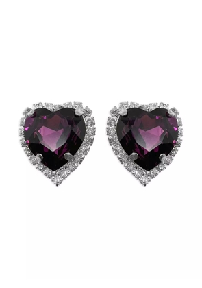 Jennifer Gibson Jewellery 1980s Amethyst Heart earrings - Silver