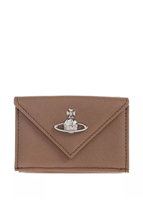 Vivienne Westwood Orb envelope-flap wallet - Brown