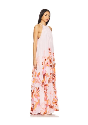 ROCOCO SAND Flared Maxi Dress in Pink. Size L. Also in M.