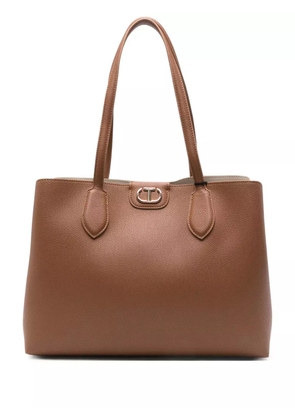 TWINSET Oval T logo tote bag - Brown