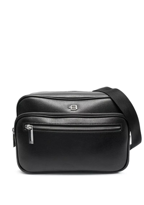 Baldinini logo-plaque leather belt bag - Black