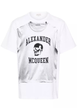 Alexander McQueen graphic-print cotton T-shirt - White