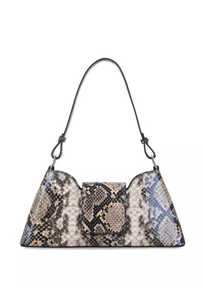 Justine Clenquet Marla python-print shoulder bag - Neutrals