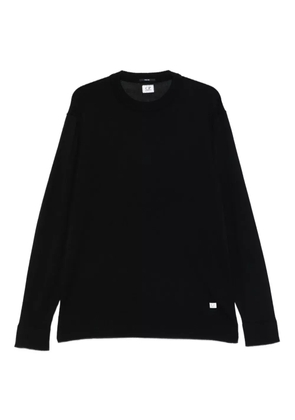 C.P. Company crew-neck wool-silk blend sweater - Black