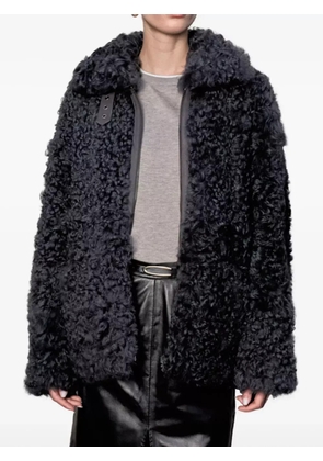 BIGARDINI curly-shearling zip-up jacket - Grey