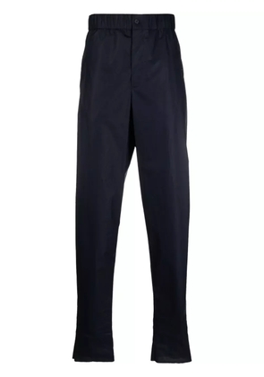 Giorgio Armani elasticated-waist cotton trousers - Blue
