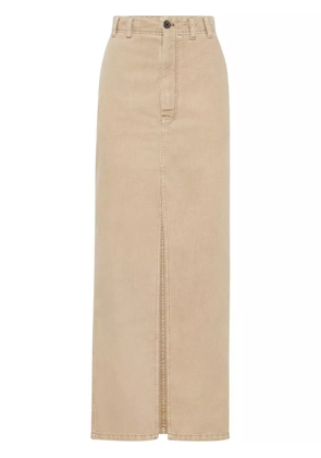 Brunello Cucinelli bead-embellished skirt - Neutrals