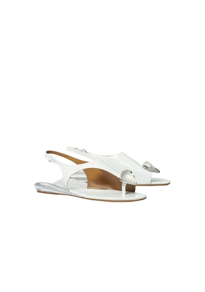 Tory Burch Patos Slingback Sandal in White. Size 10. Also in 11, 6, 6.5, 7, 7.5, 8, 8.5, 9.
