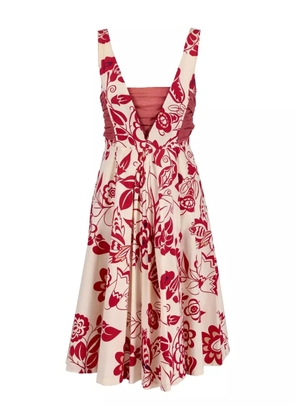 Moschino Pre-Owned floral-print bow dress - Red