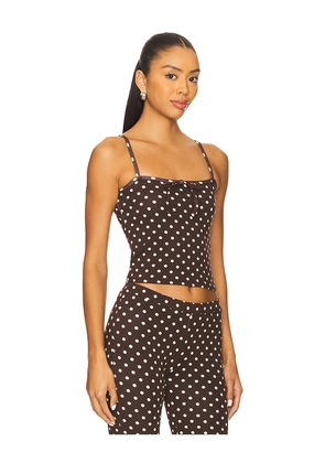 RAT BOI Tie Camisole in Brown. Size L. Also in M.