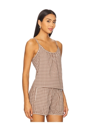 RAT BOI Keyhole Camisole in Brown. Size L. Also in M, S, XL, XS.