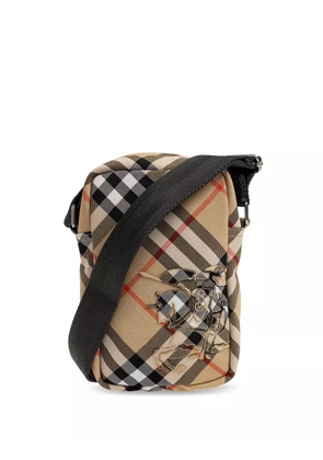 Burberry Check-pattern messenger bag - Neutrals