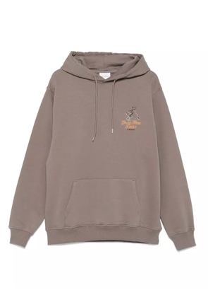 Drôle De Monsieur logo-embroidered hoodie - Grey
