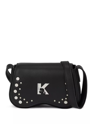 Karl Lagerfeld Jeans mini stud-embellished cross body bag - Black