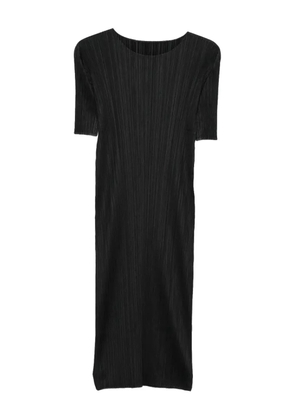 Pleats Please Issey Miyake Monthly Colors: August pleated midi dress - Black
