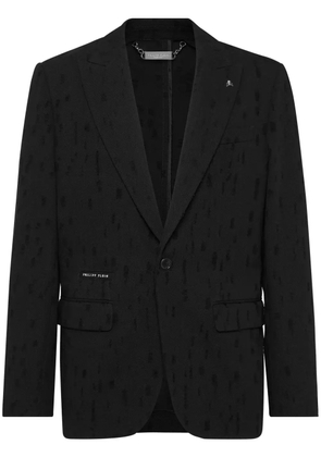 Philipp Plein distressed blazer - Black