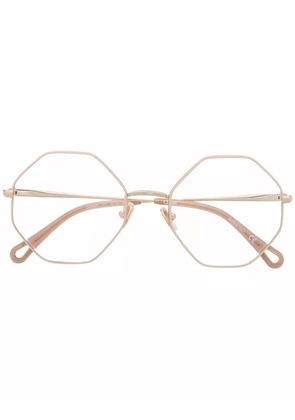 Chloé Eyewear geometric-frame glasses - Gold