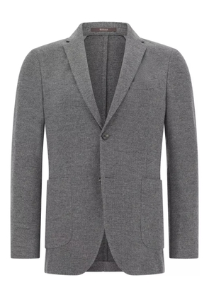 Boggi Milano patch-pocket knitted blazer - Grey