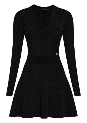 Balmain logo-charm mini dress - Black