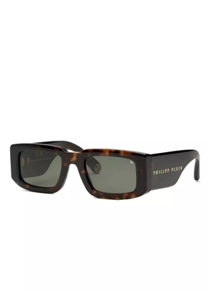 Philipp Plein Eyewear rectangle-frame sunglasses - Brown