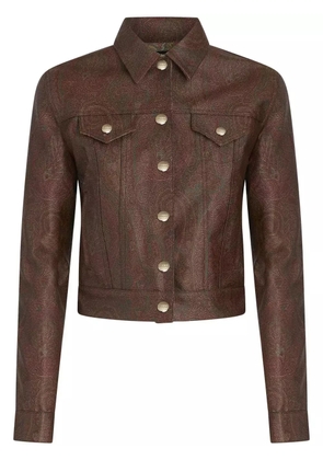 ETRO paisley-print cropped jacket - Red