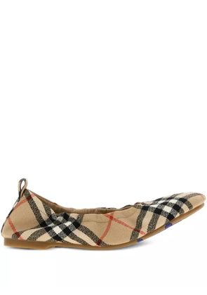 Burberry check-pattern ballet flats - Neutrals