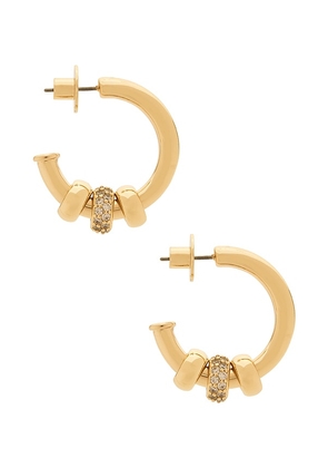 Roxanne Assoulin Slider Earrings in Metallic Gold.