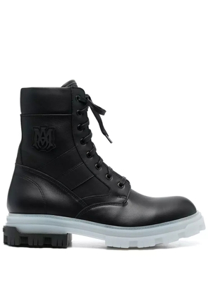 AMIRI logo patch combat boots - Black