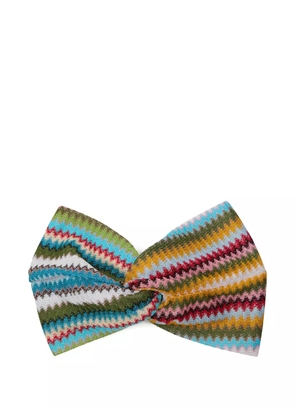Missoni zigzag-pattern headband - Blue
