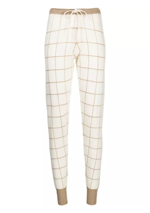 Madeleine Thompson Layla check-pattern track pants - Neutrals