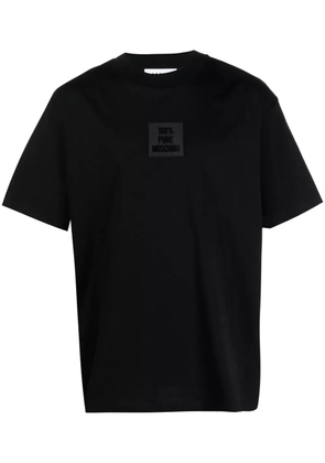 Moschino logo-patch cotton T-shirt - Black