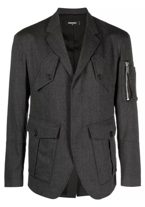 DSQUARED2 multiple-pocket single-breasted blazer - Grey