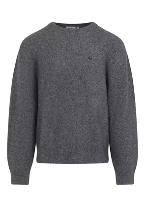 Carhartt WIP logo-embroidered crew-neck sweater - Grey