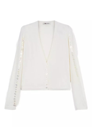 Ports 1961 sequin-embellished button cardigan - White